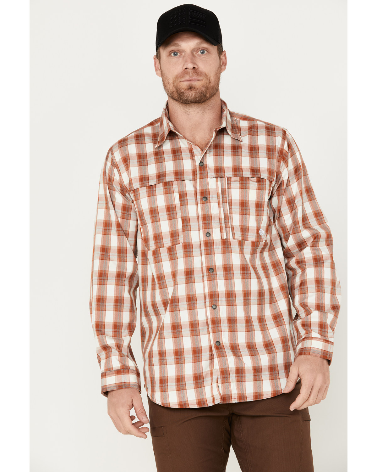 Dickies Men's Temp IQ Plaid Long Sleeve Western Snap Work Shirt