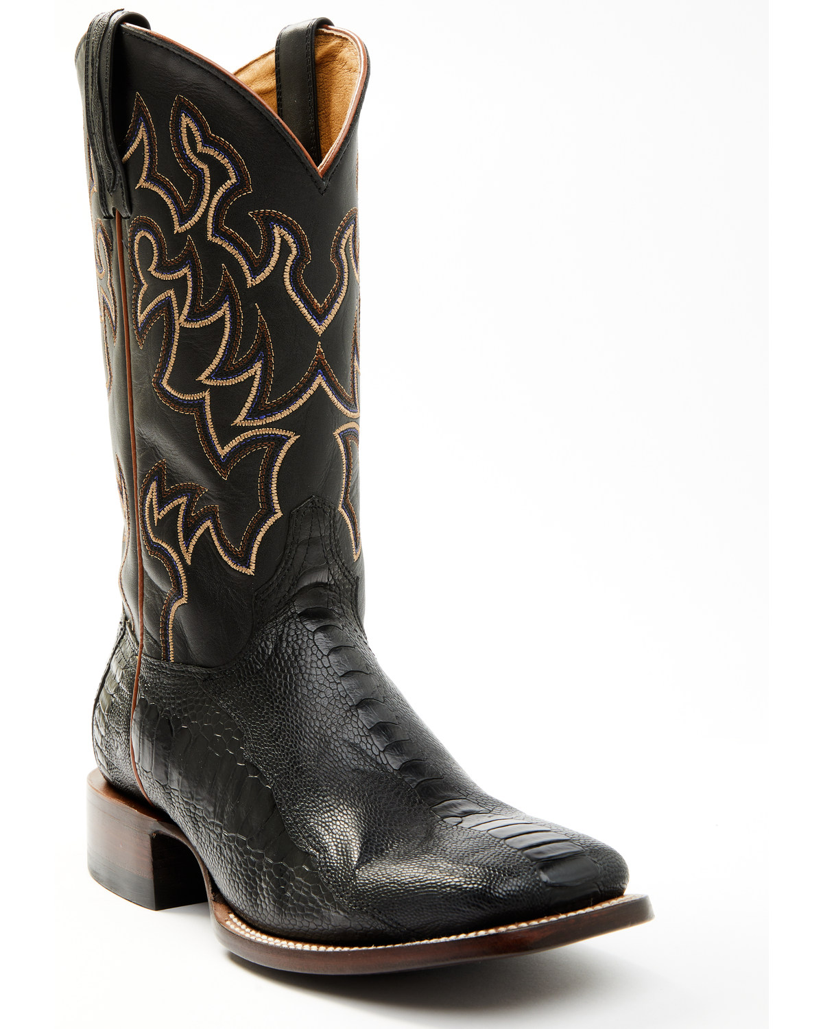 Cody James Men's Exotic Ostrich Leg Western Boots - Broad Square Toe