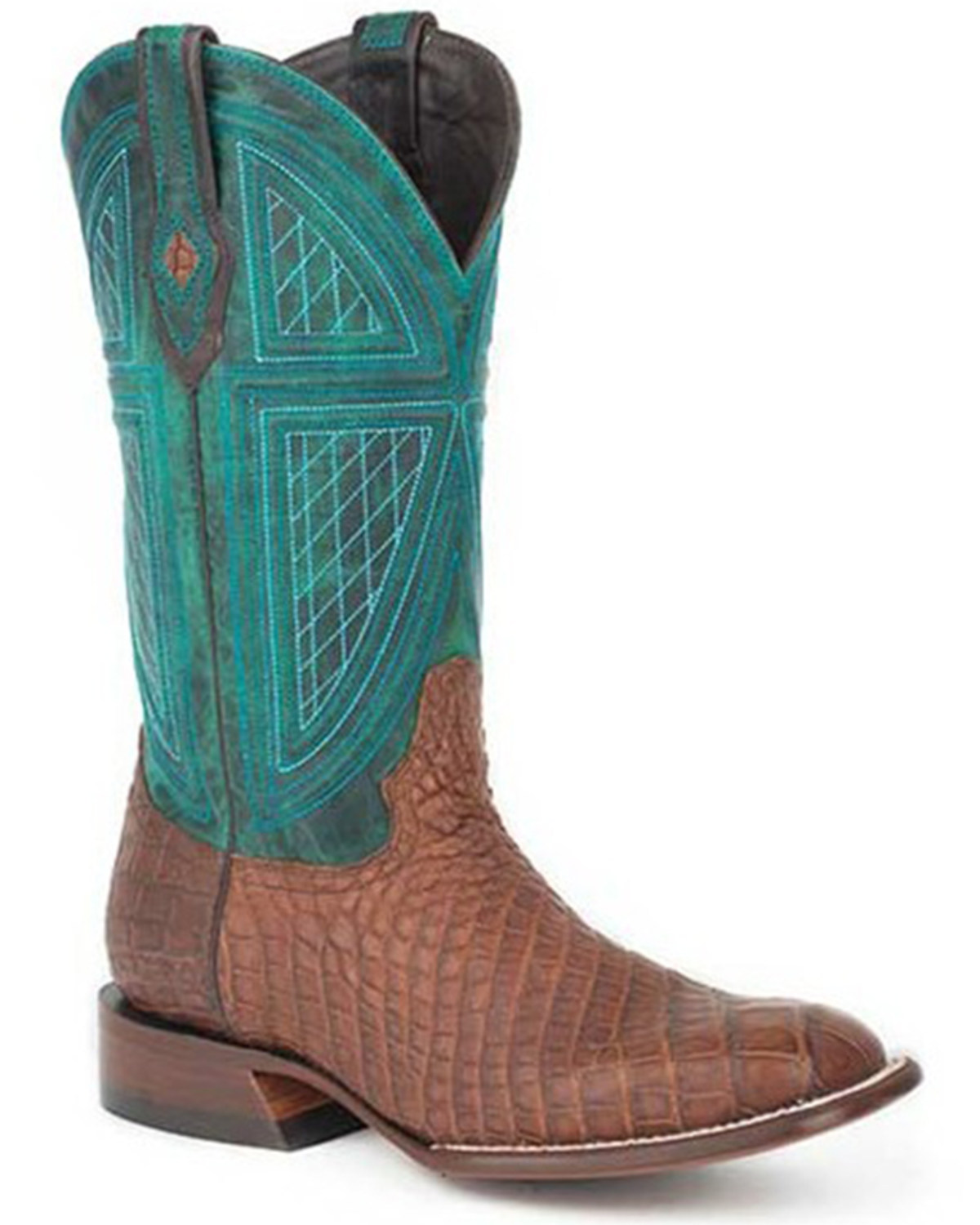 Stetson Men's Big Horn Oiled Alligator Exotic Western Boots - Square Toe