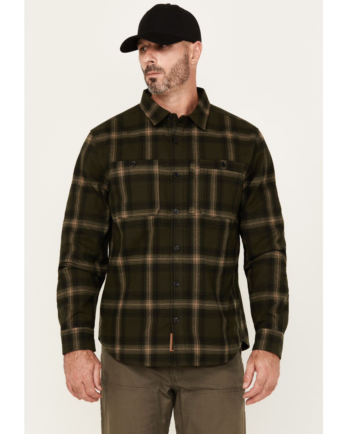 Lucky Brand Workwear Men's Hometown Plaid Print Long Sleeve Button-Down Flannel Shirt