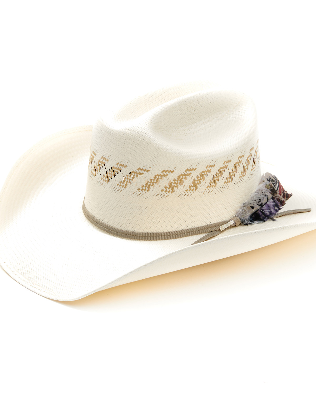 Larry Mahan Men's Tan 4" 10X Cowboy USA Straw Western Hat