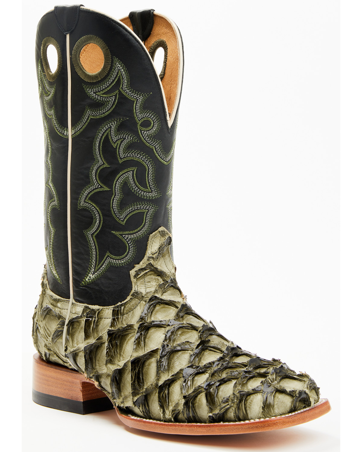 Cody James Men s Malaga Exotic Pirarucu Western Boots Broad Square Toe Pueblo Mall