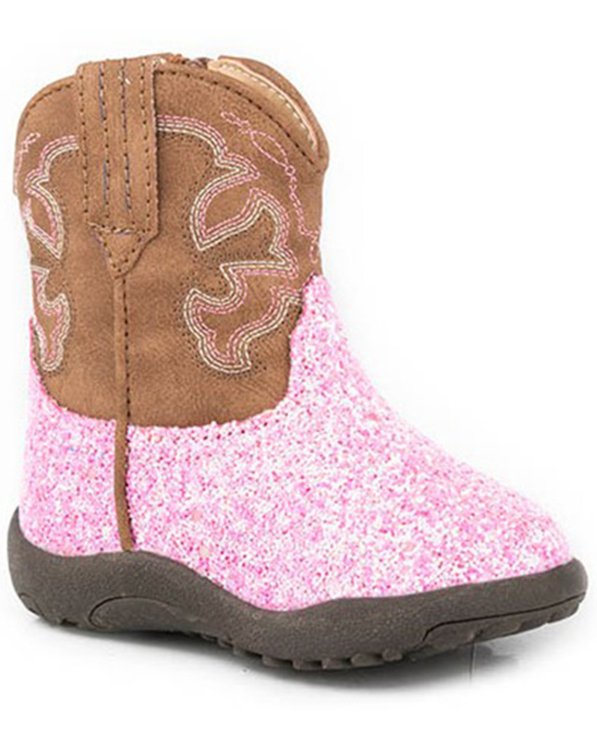 Roper Infant Girls' Glitter Sparkle Western Boots - Round Toe
