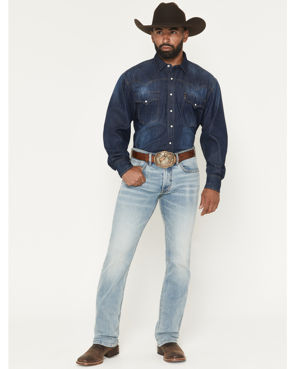 RANK 45® Men's Somerset Wash Ambush Slim Straight Performance Stretch Denim Jeans