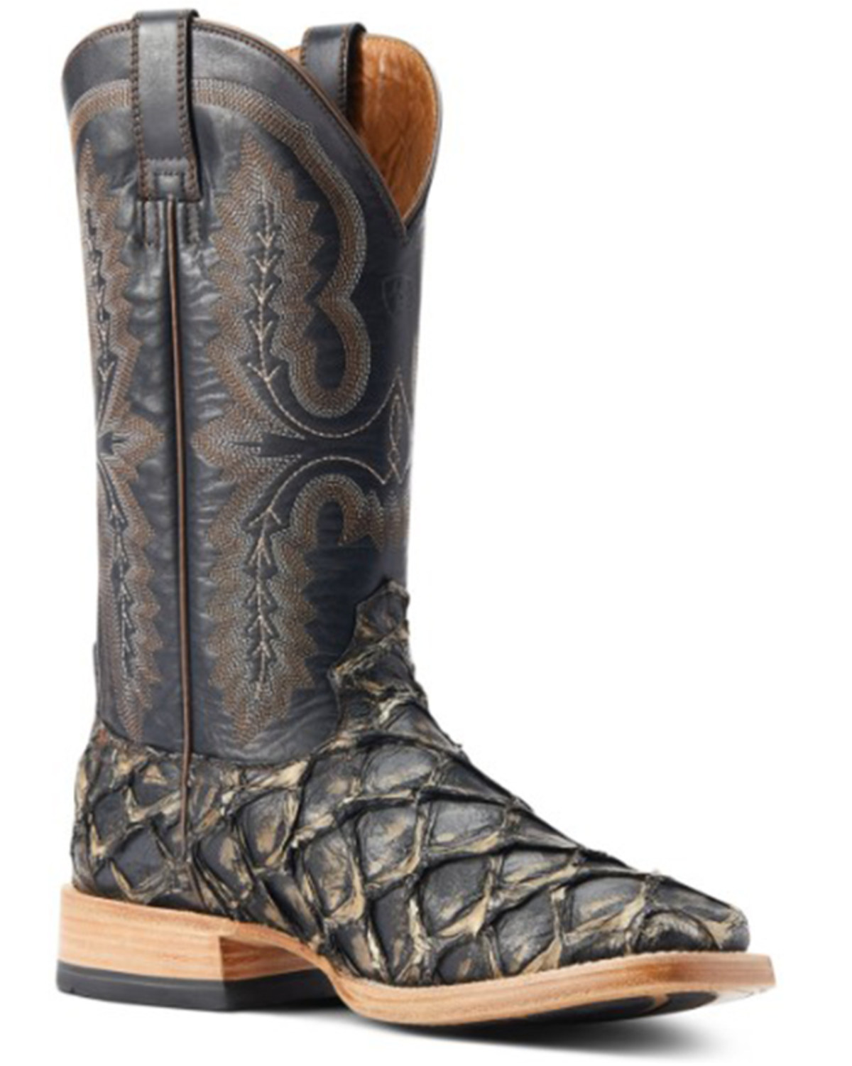 Ariat Men's Deep Water Exotic Pirarucu Western Boots - Broad Square Toe