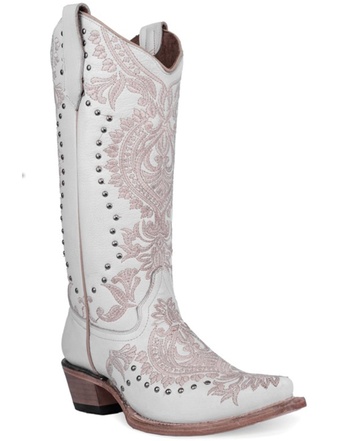 Corral Women's Embroidered and Studded Western Boots - Snip Toe