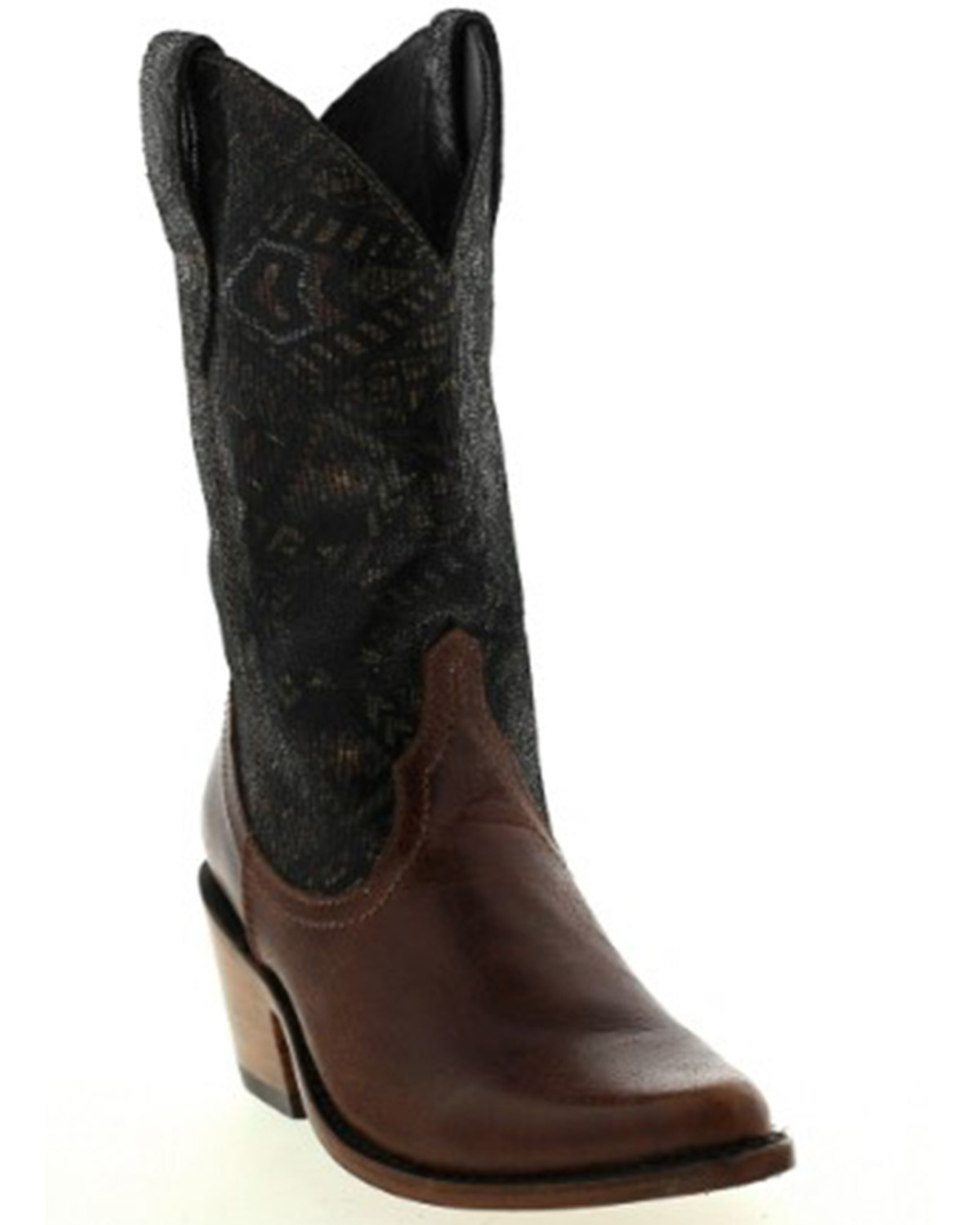 Botas Caborca For Liberty Black Women's Ashley Southwestern Classic Mid Western Boots - Snip Toe