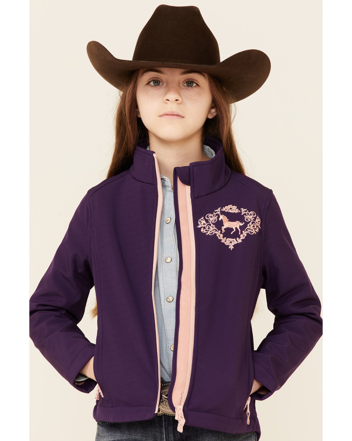 purple softshell jacket
