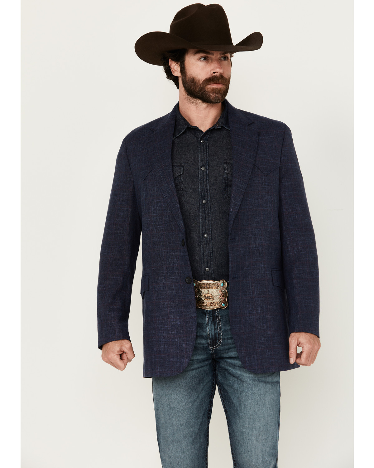 Circle S Men's Plaid Print Western Sportcoat - Big