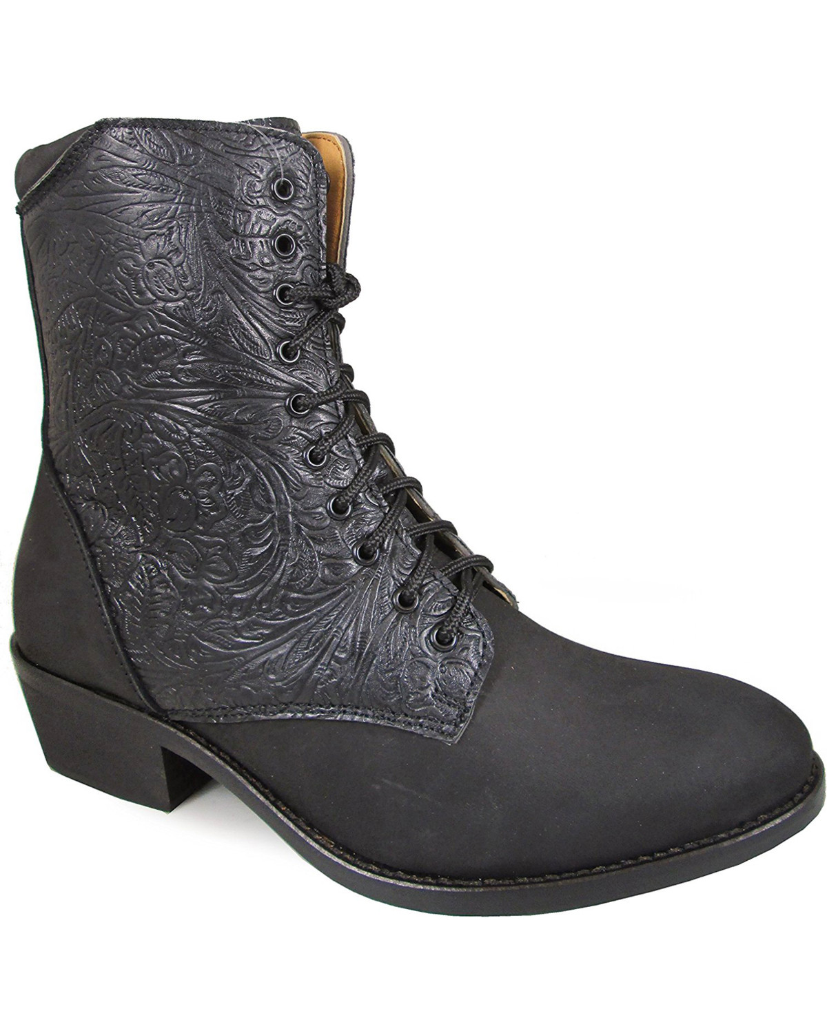 Smoky Mountain Womens Lacer Black Leather Work Boots