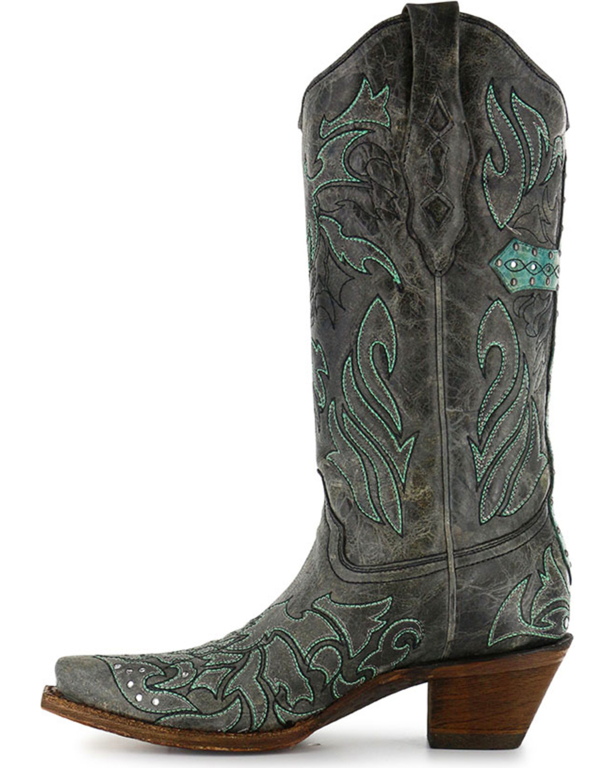 Corral Women's Cross & Crystals Snip Toe Western Boots | Boot Barn