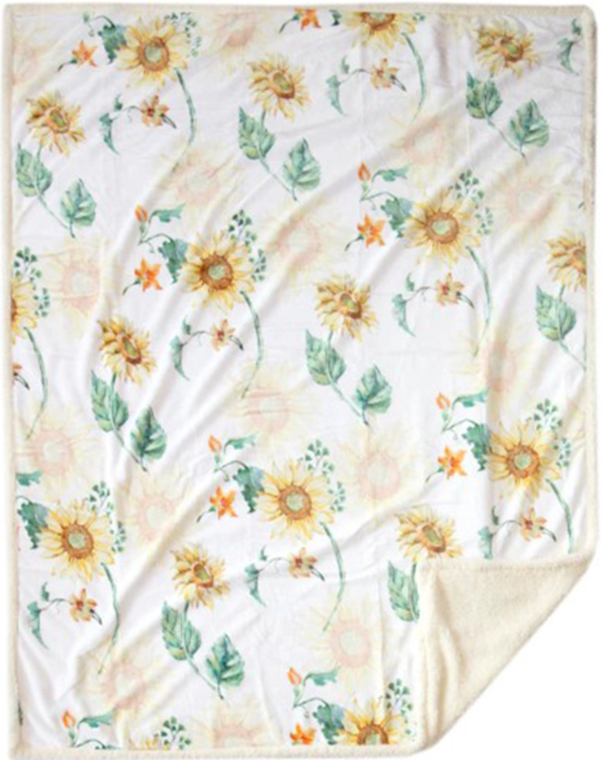 Carstens Home Sunflower Plush Throw Blanket