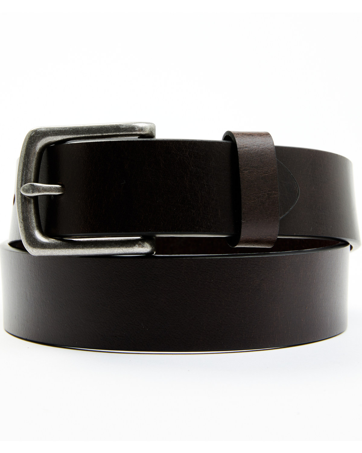 Hawx Men's Dark Brown Beveled Edge Leather Belt