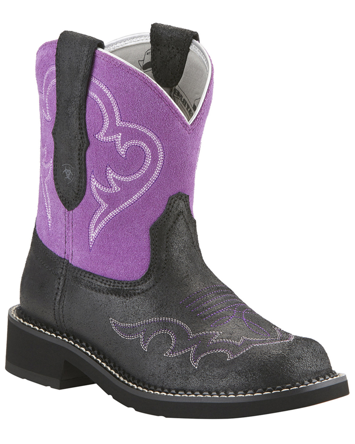 purple riding boots