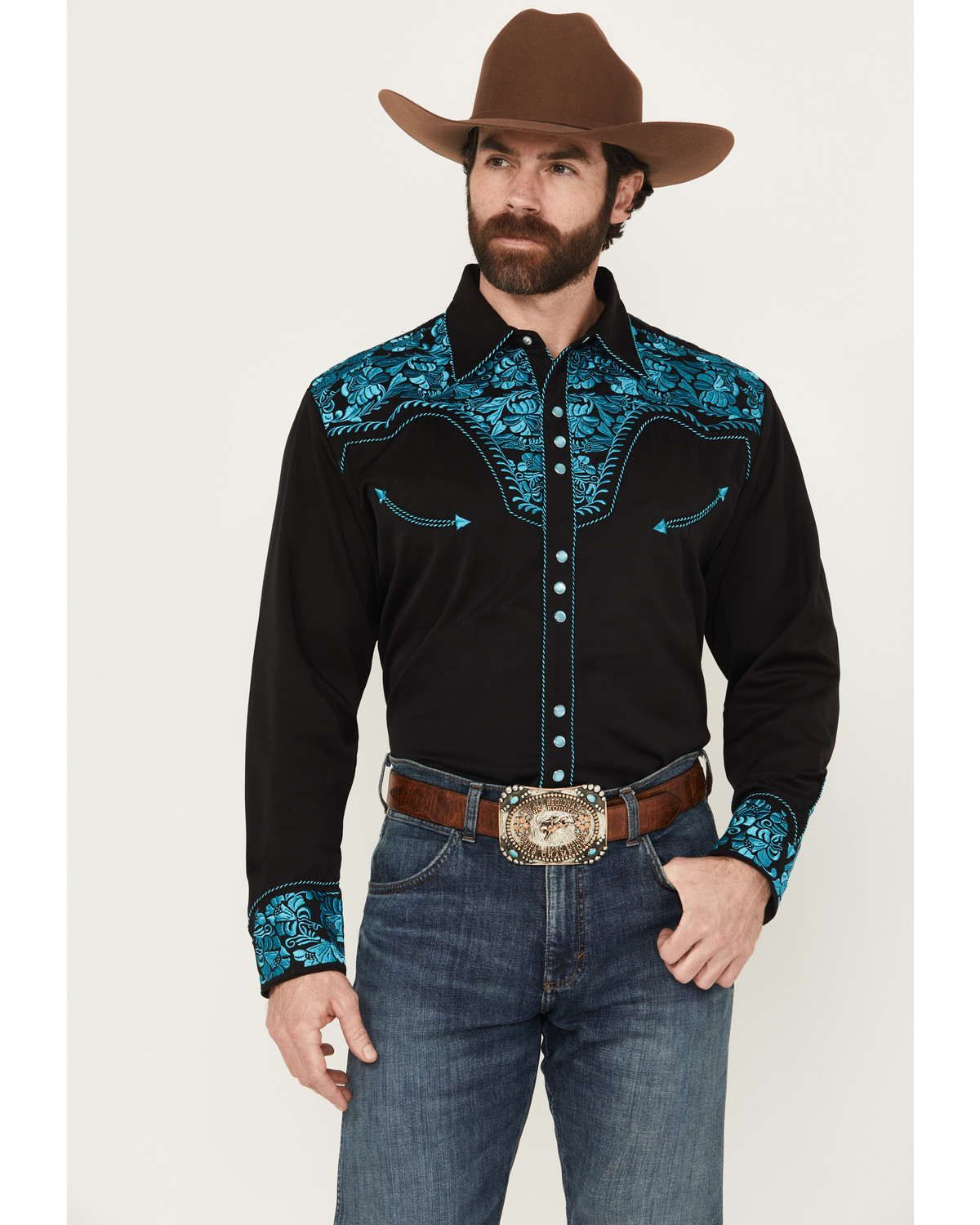 Scully Men's P-634 Shirt Turquoise XL