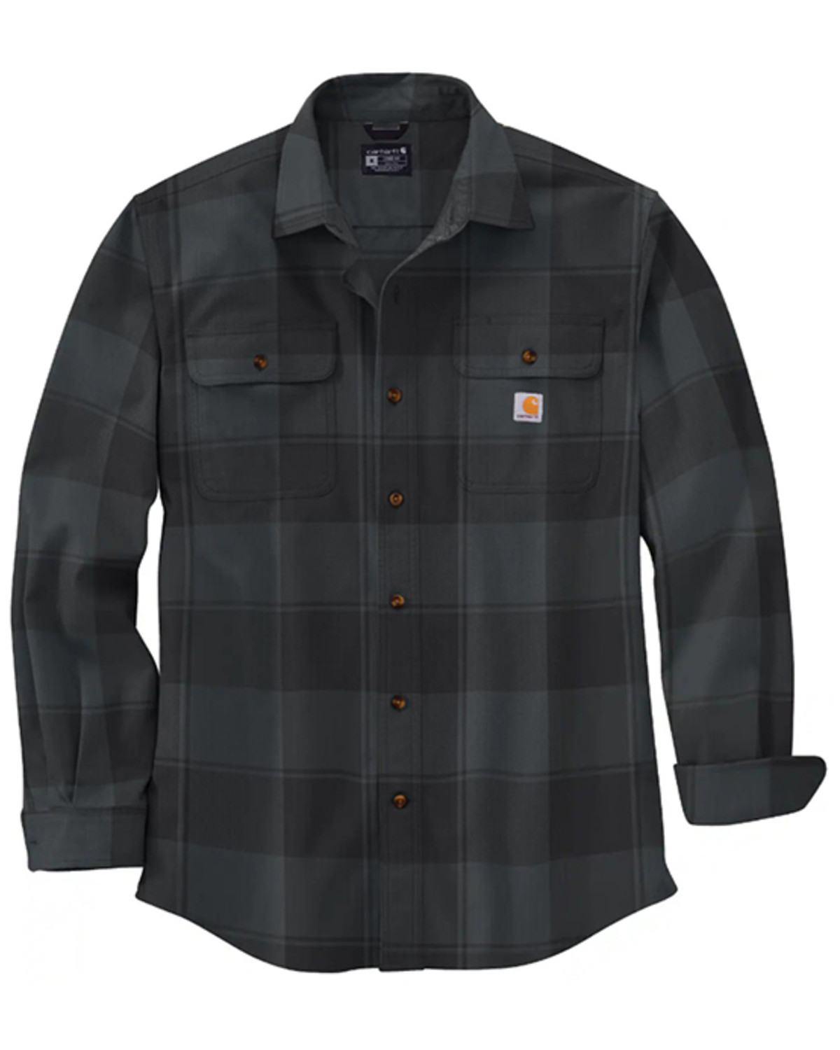 Carhartt Men's Loose Fit Heavyweight Plaid Print Long Sleeve Flannel Shirt