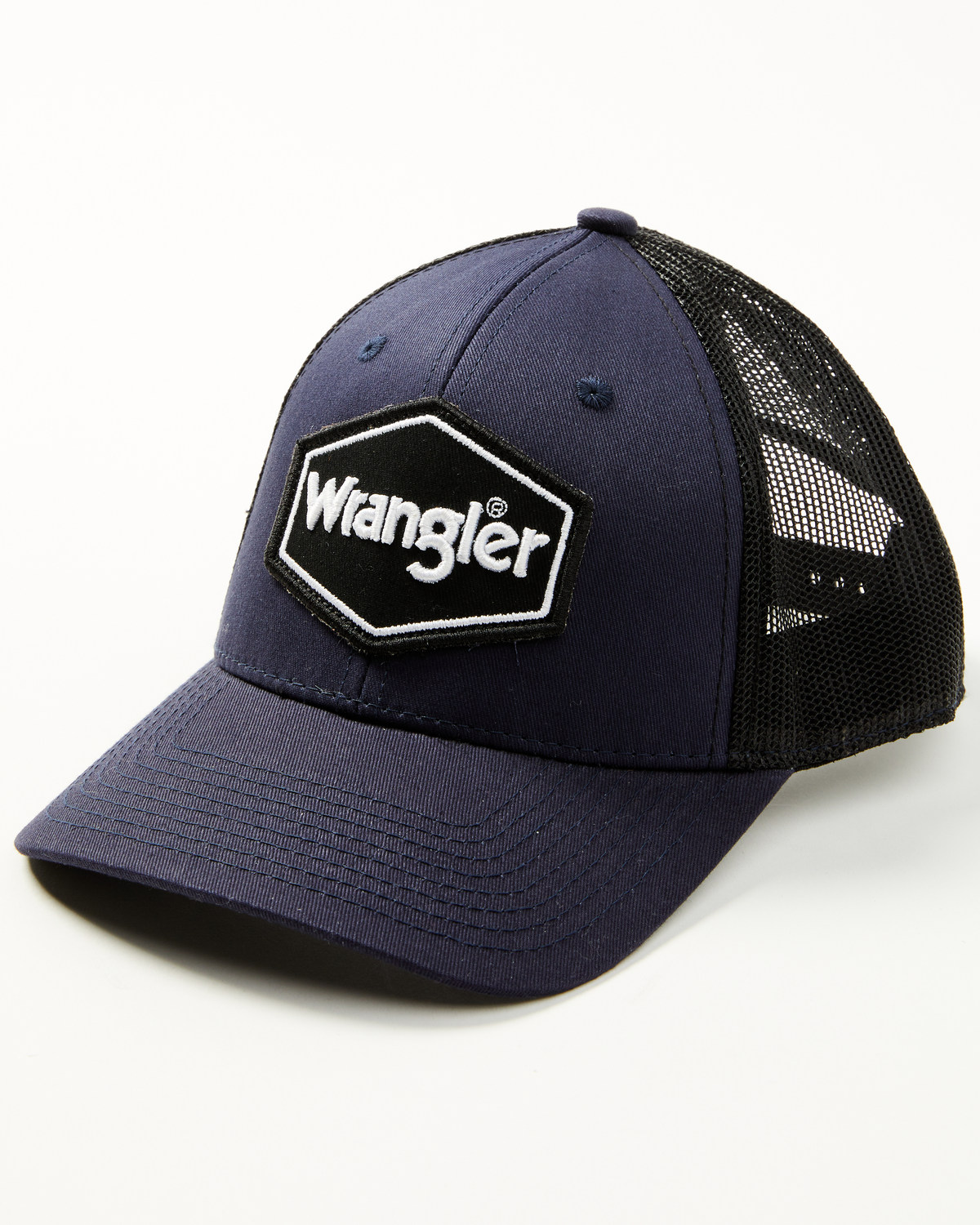 Wrangler Men's Standard Logo Patch Mesh-Back Ball Cap