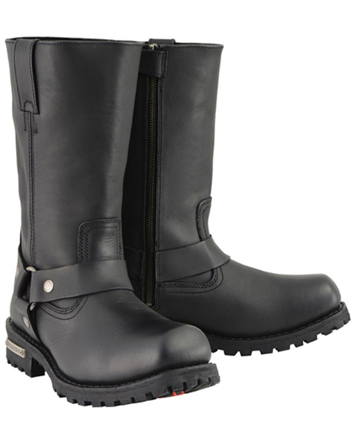 Milwaukee Leather Men's 11" Classic Harness Boots Square Toe Wide