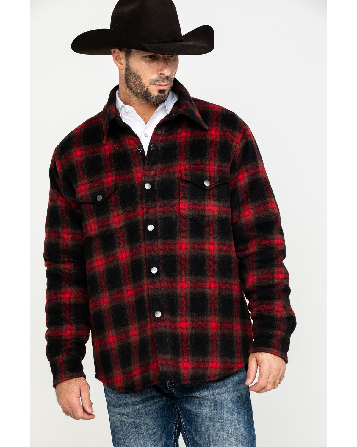 Mens plaid quilted jacket Outlet