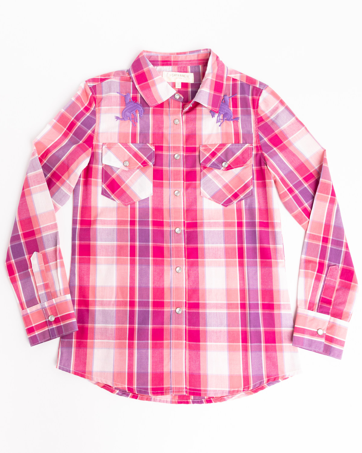 Pink and purple plaid shirt clearance
