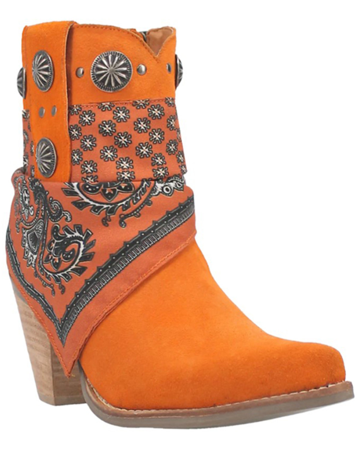 Dingo Women's Suede Bandida Western Booties - Round Toe