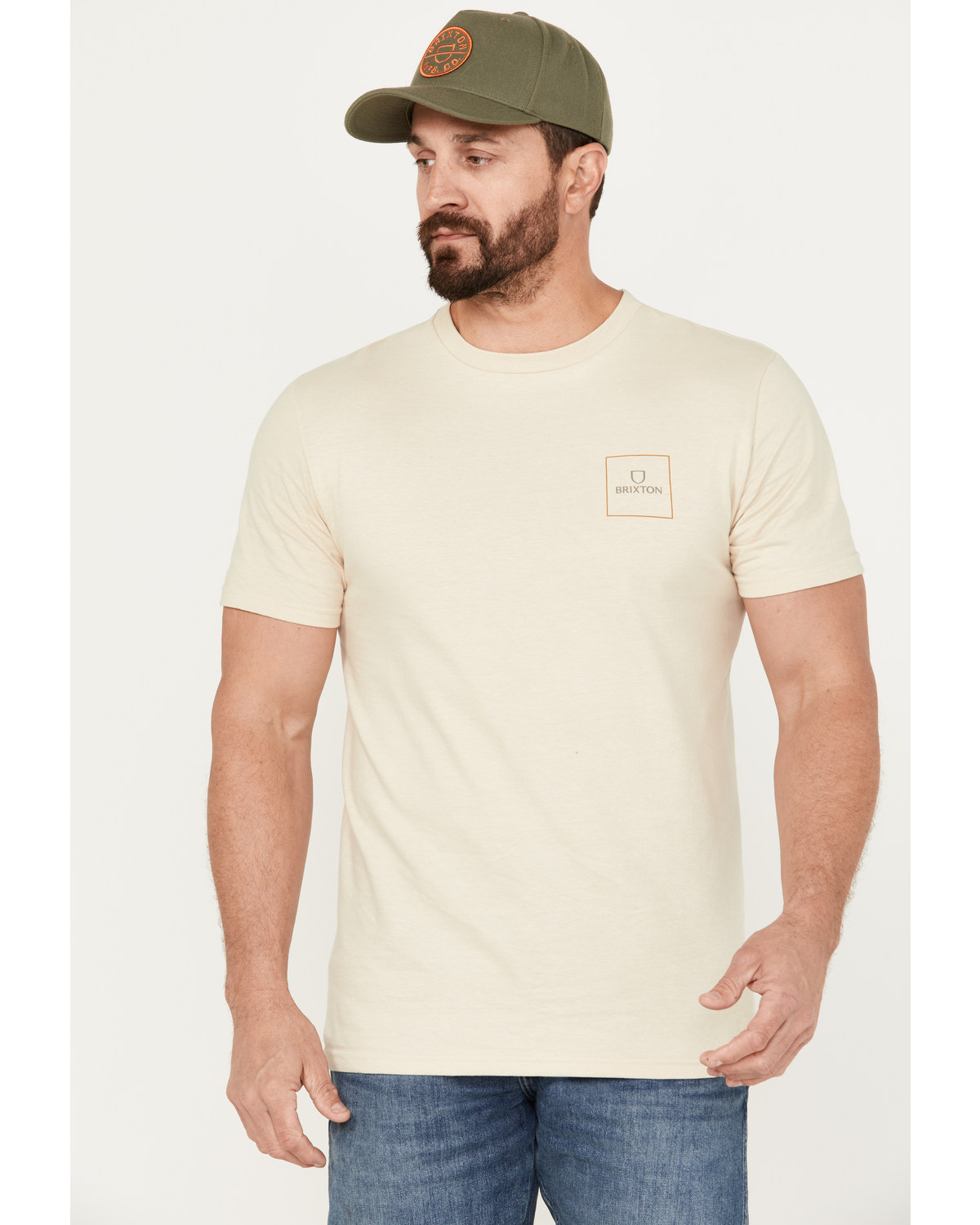 Brixton Men's Alpha Square Logo Short Sleeve Graphic T-Shirt