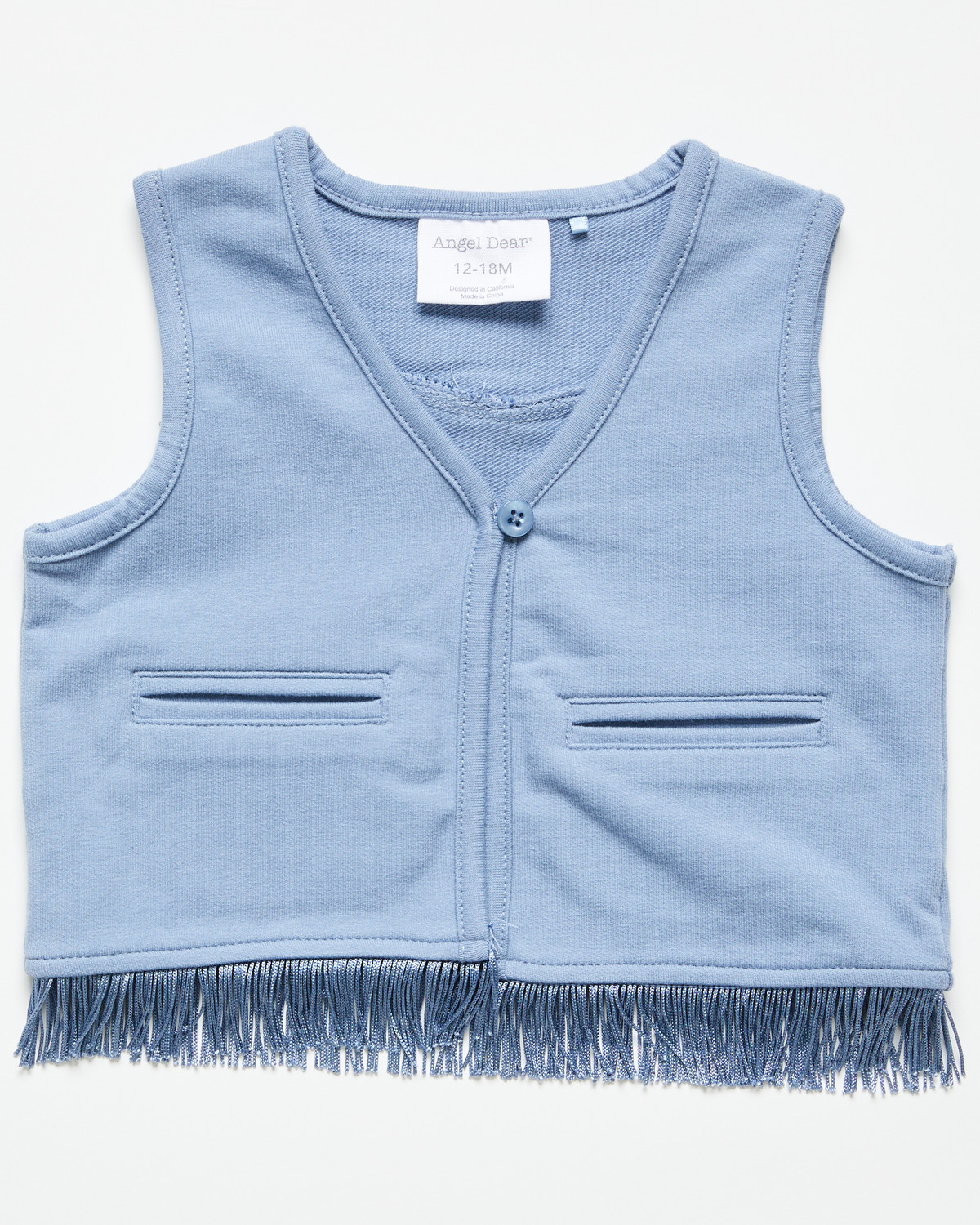 Angel Dear Infant Boys' French Terry Fringe Button Vest