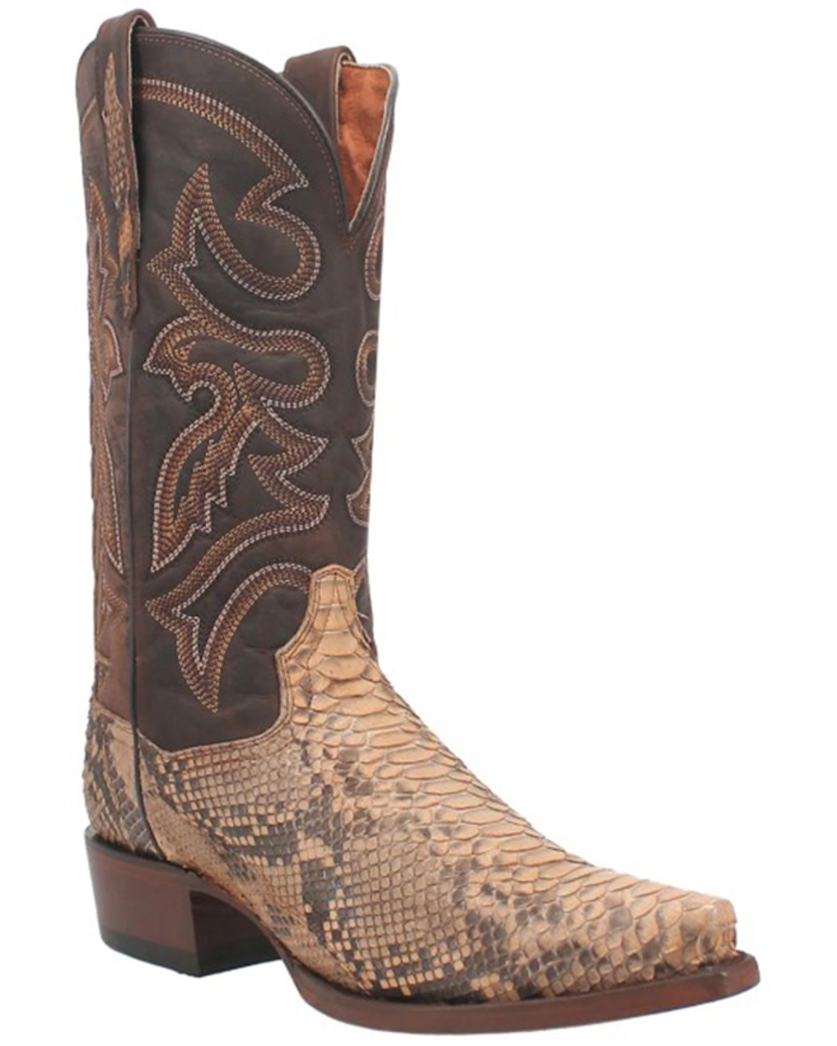 Dan Post Men's Exotic Python Western Boots - Snip Toe