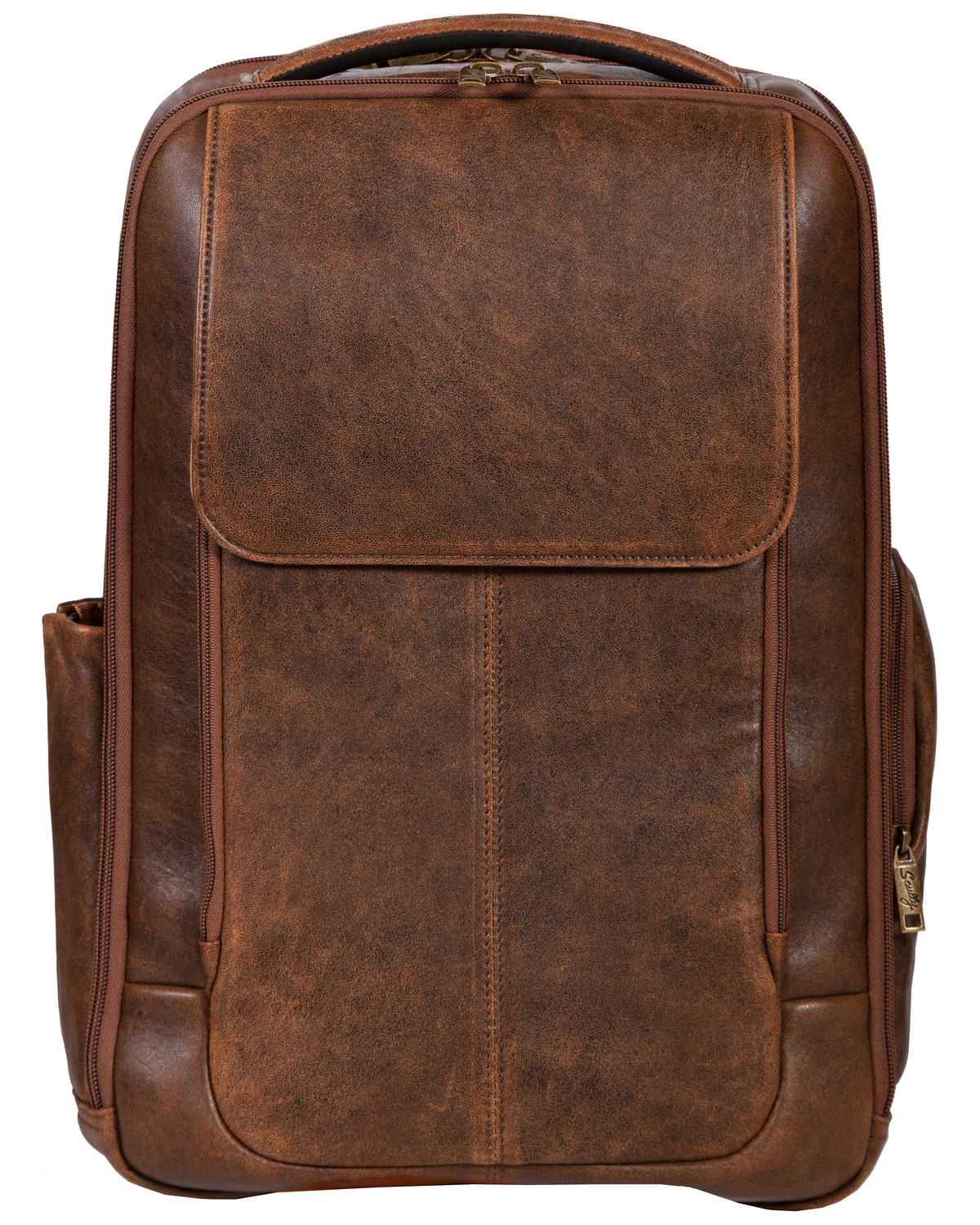 Scully Leather Front Flap Backpack
