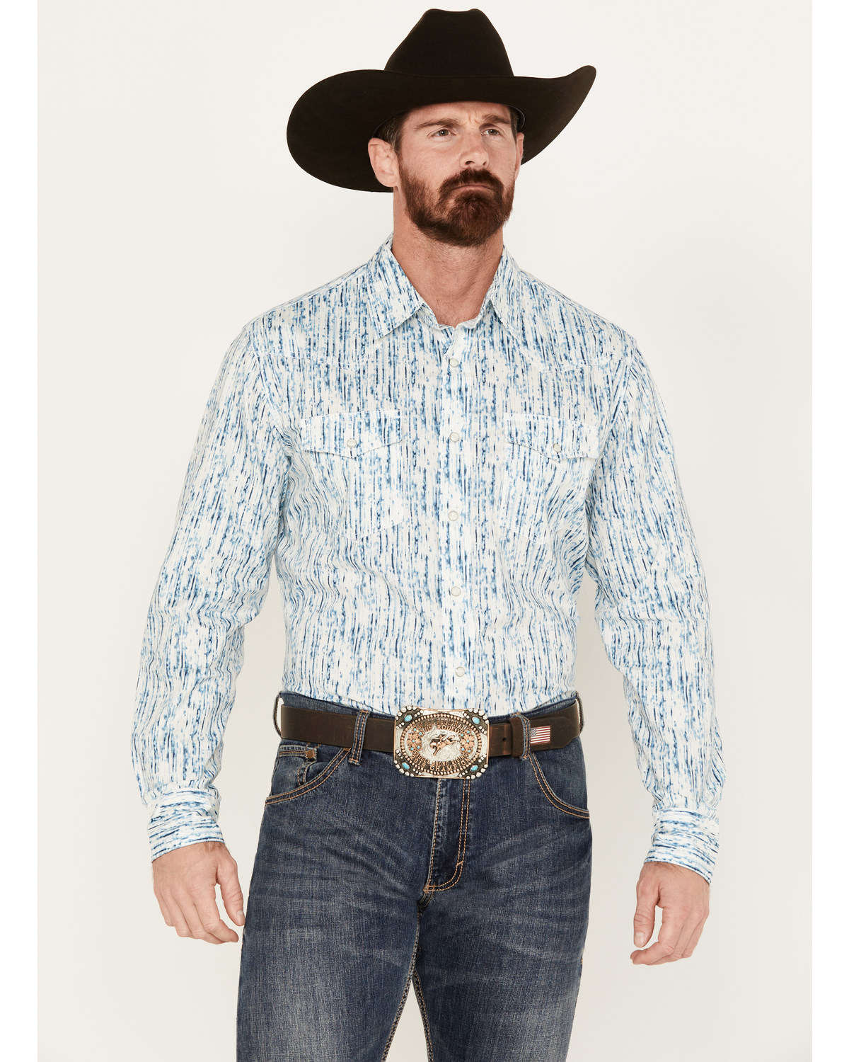 Wrangler 20X Men's Advanced Comfort Long Sleeve Western Snap Shirt
