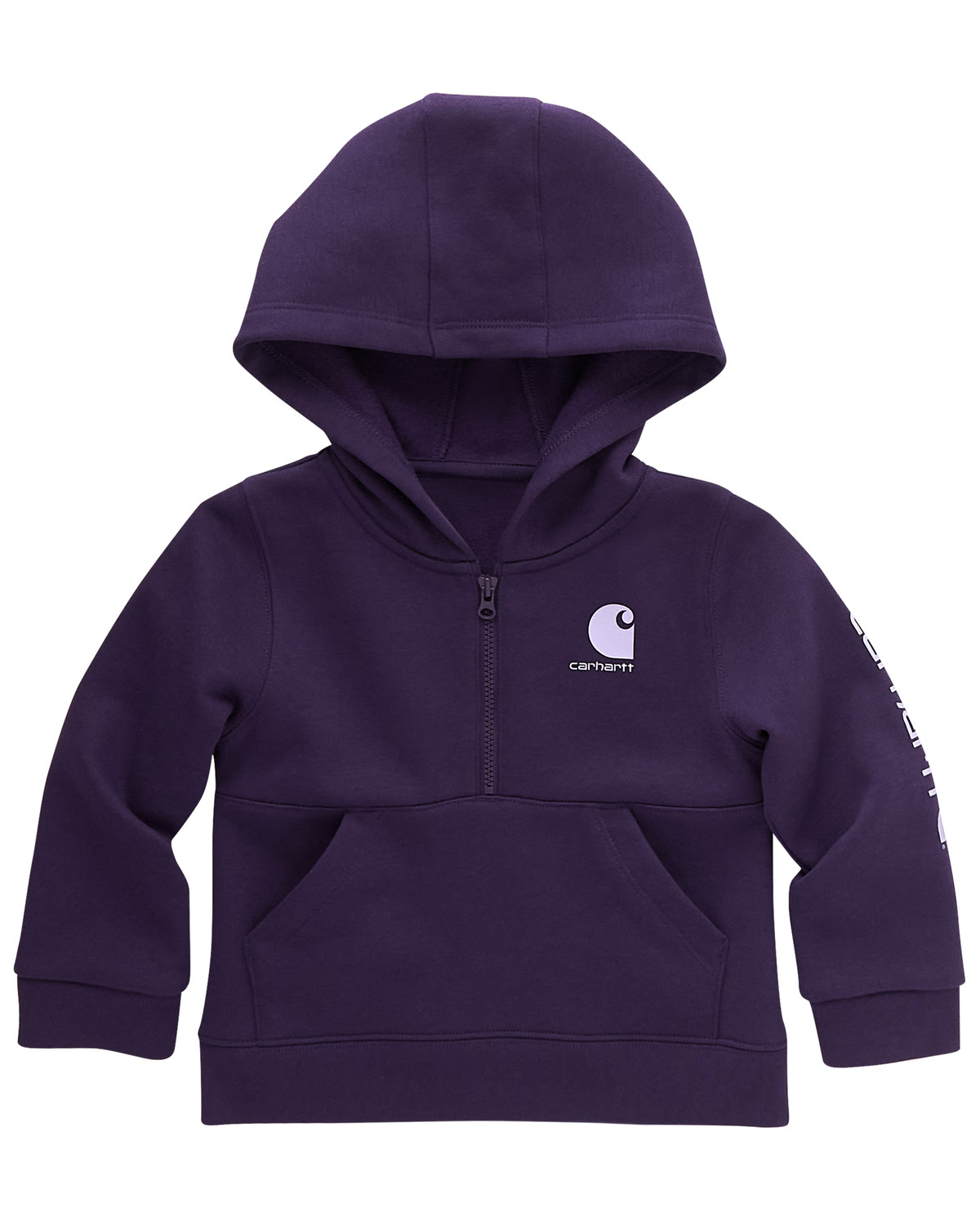 Carhartt Toddler Girls' Logo 1/2 Zip Hoodie