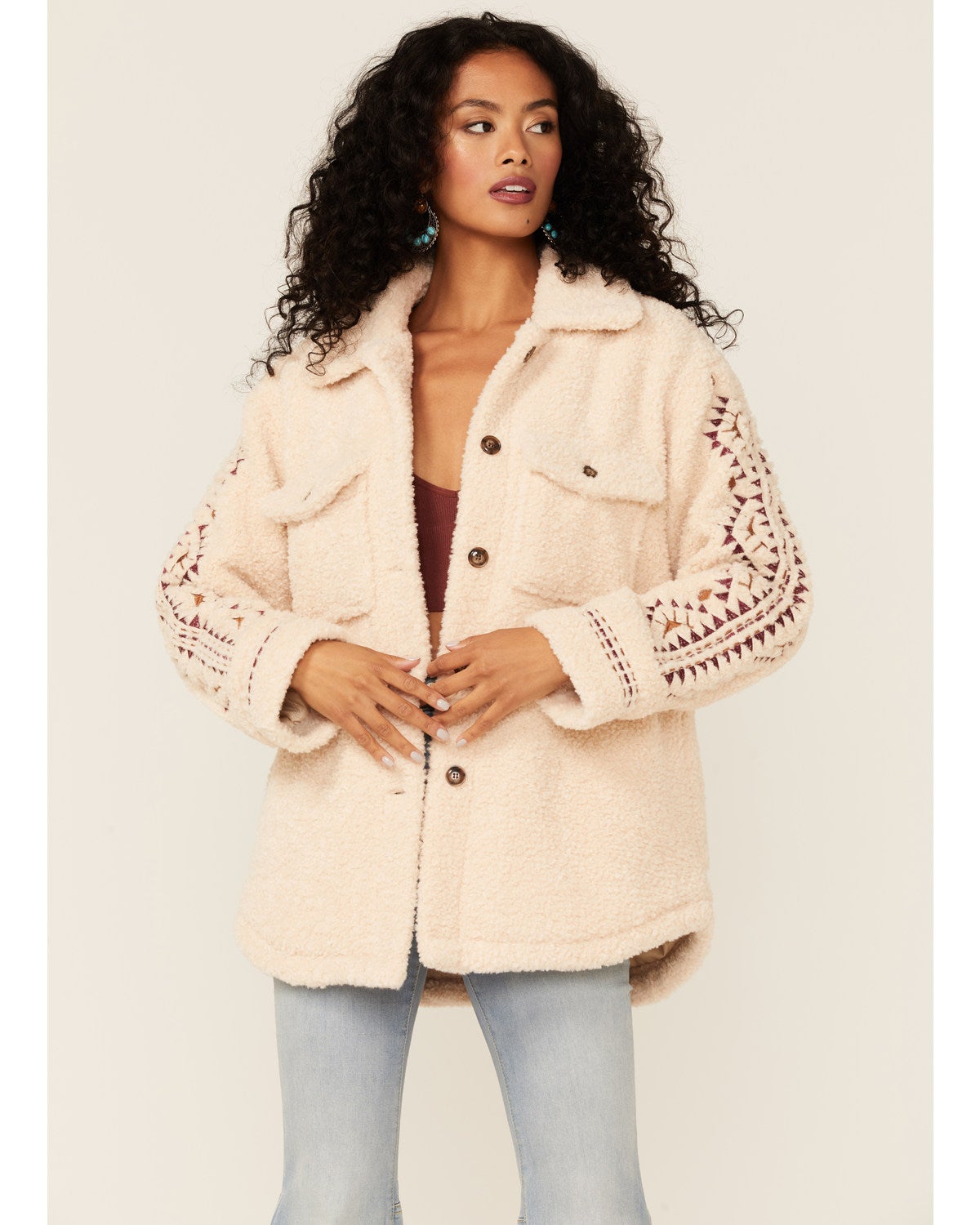 sherpa jacket cream