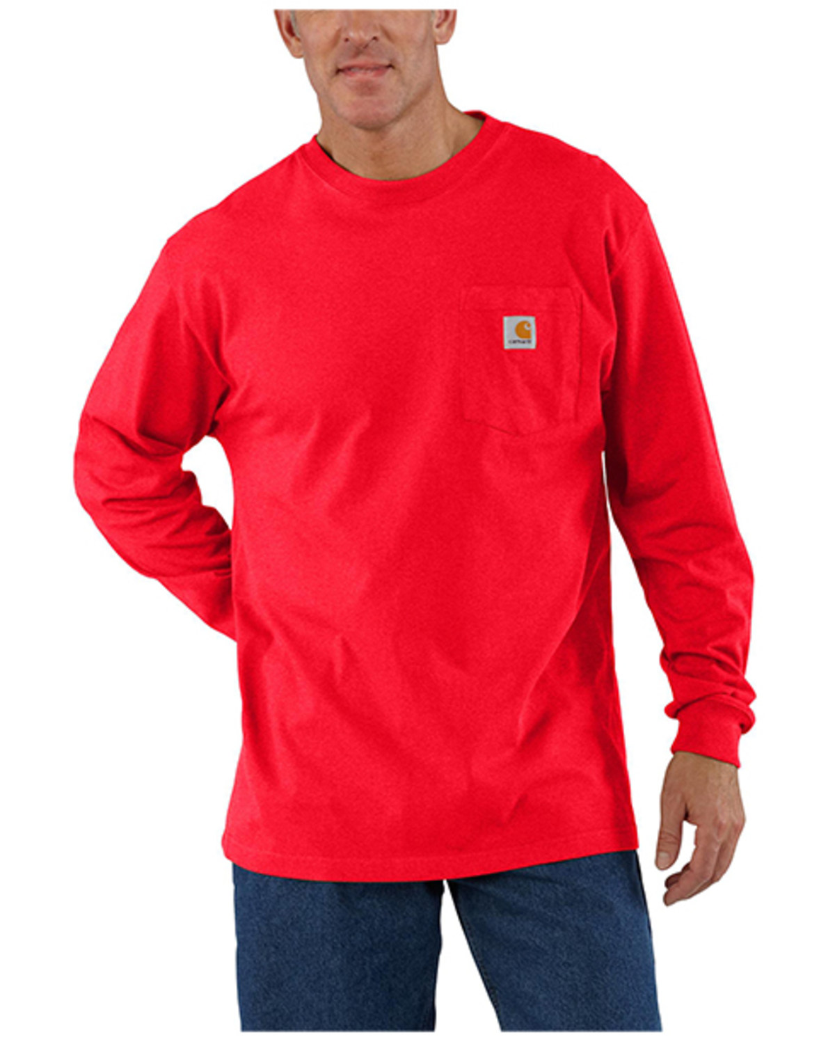 Carhartt Men's Loose Fit Heavyweight Long Sleeve Pocket Work T-Shirt