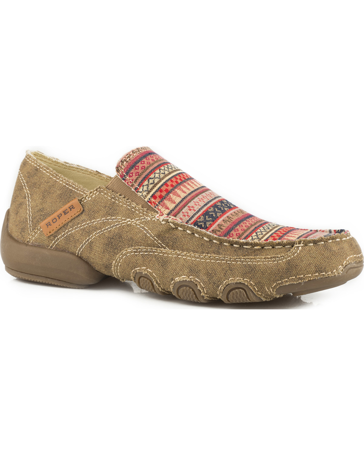 Roper Women's Tan Daisy Driving Mocs 