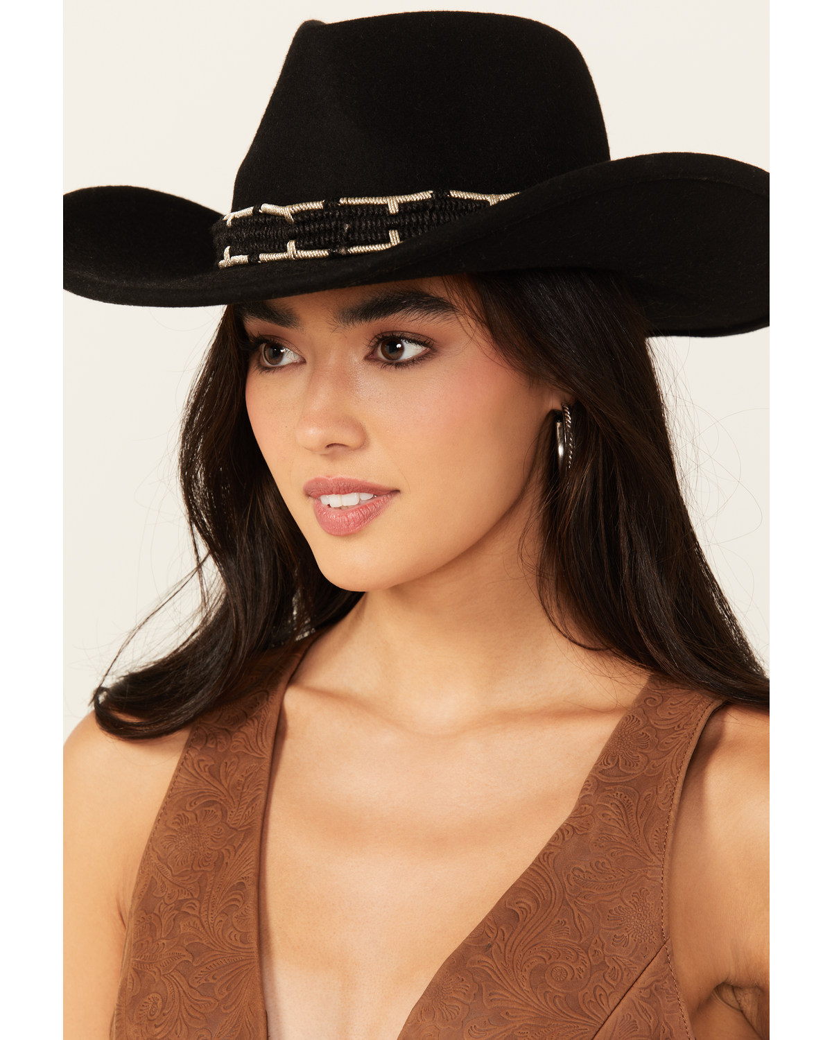 Nikki Beach Women's Thunder Felt Western Fashion Hat