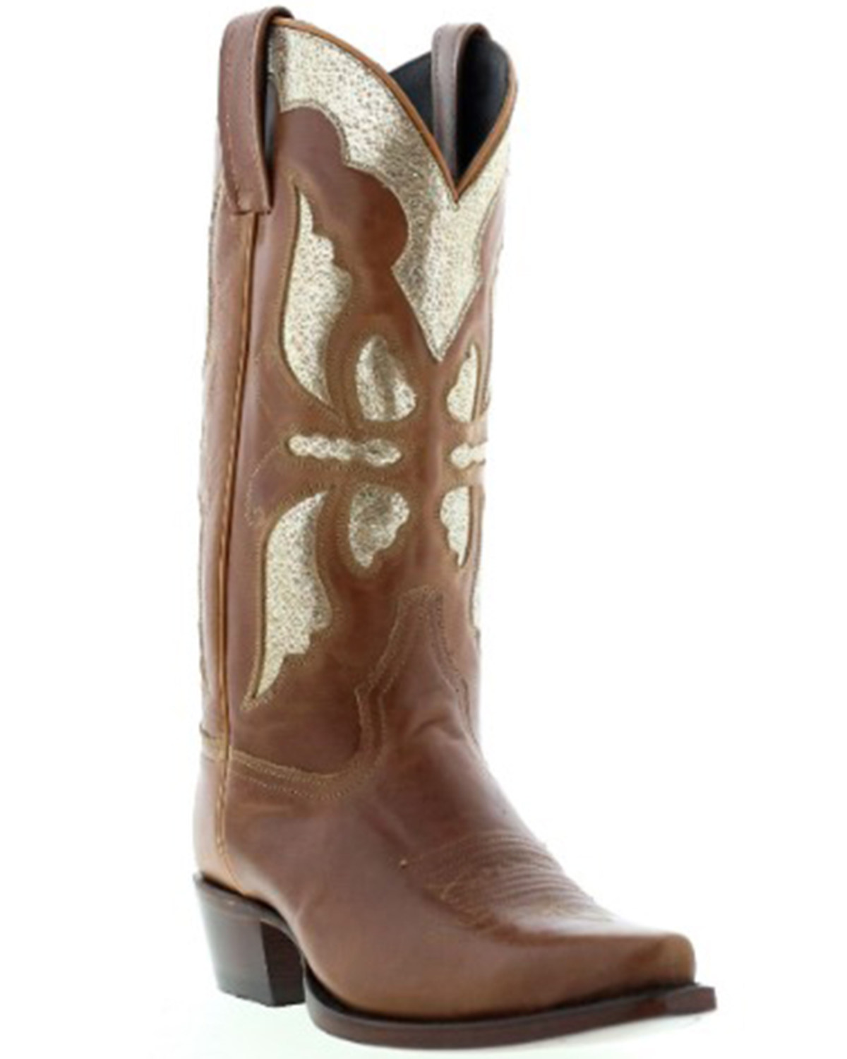 Botas Caborca For Liberty Black Women's Metallic Inlay Western Boots - Snip Toe