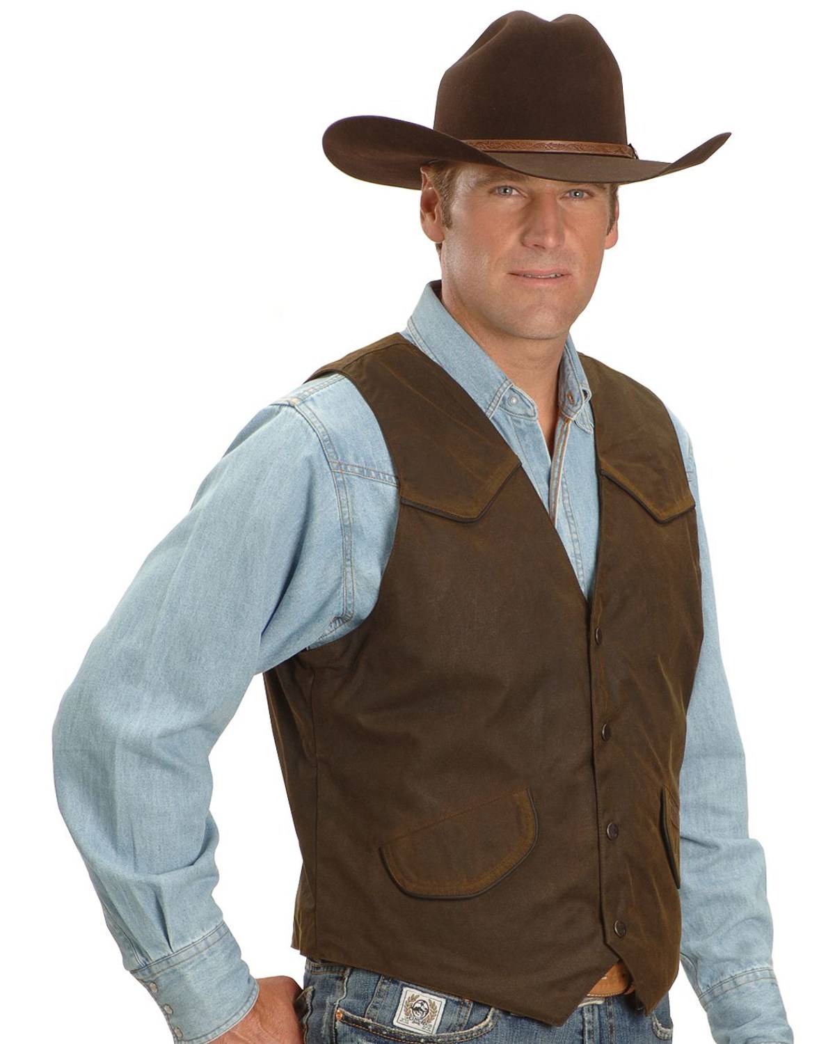 Outback Trading Co. Cliff Dweller Berber Lined Oilskin Vest