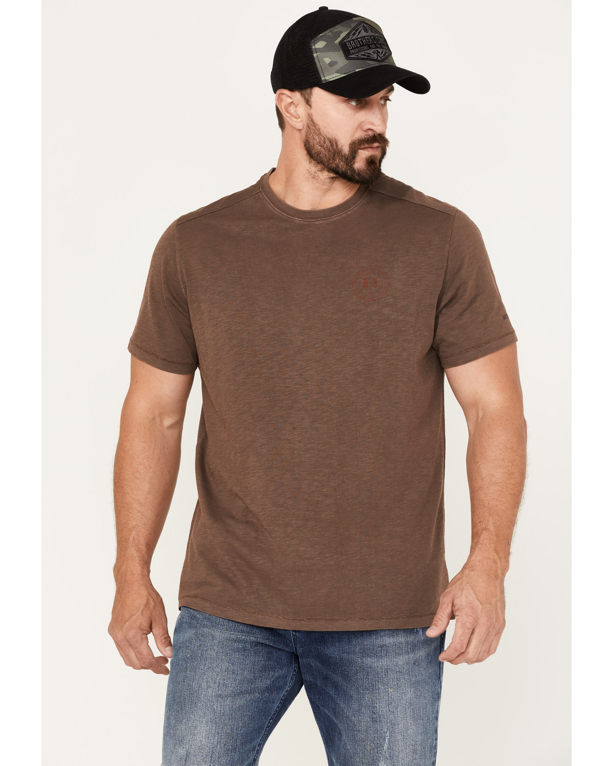Brothers and Sons Men's Wood Logo Graphic T-Shirt