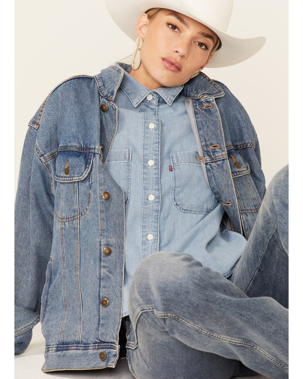 Levis Women's Kinsley Denim Utility Shirt