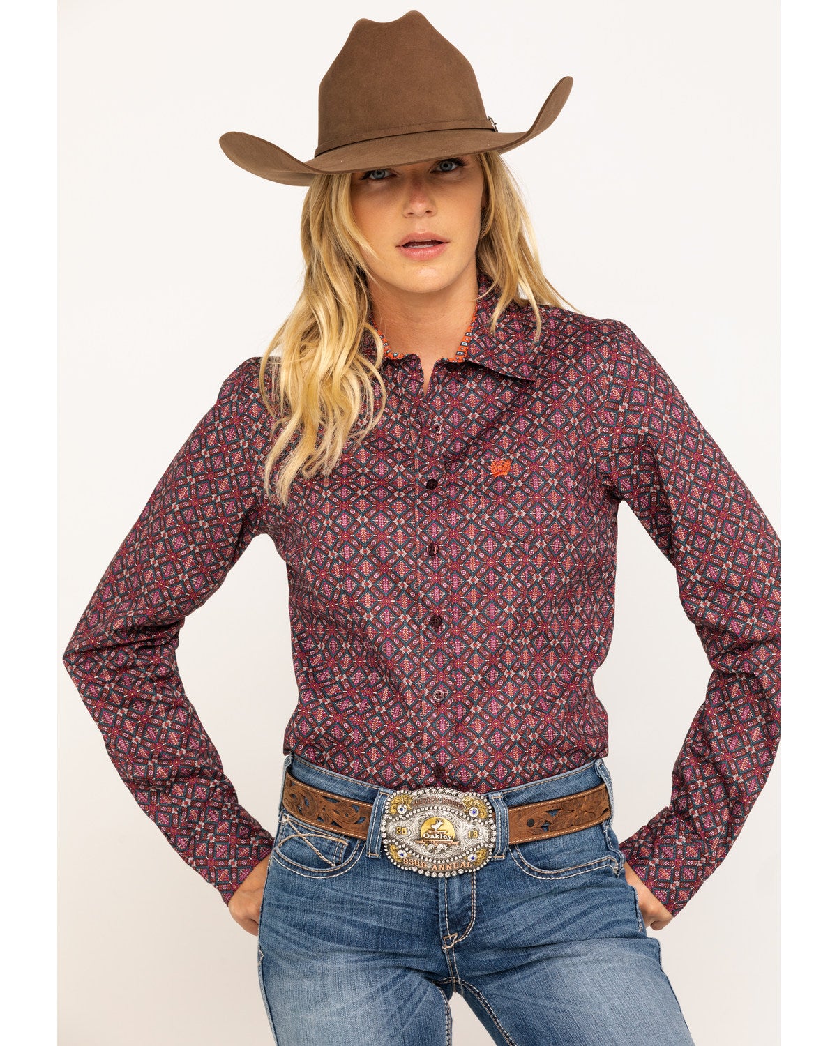 Cinch Women's Brown Aztec Print Core 
