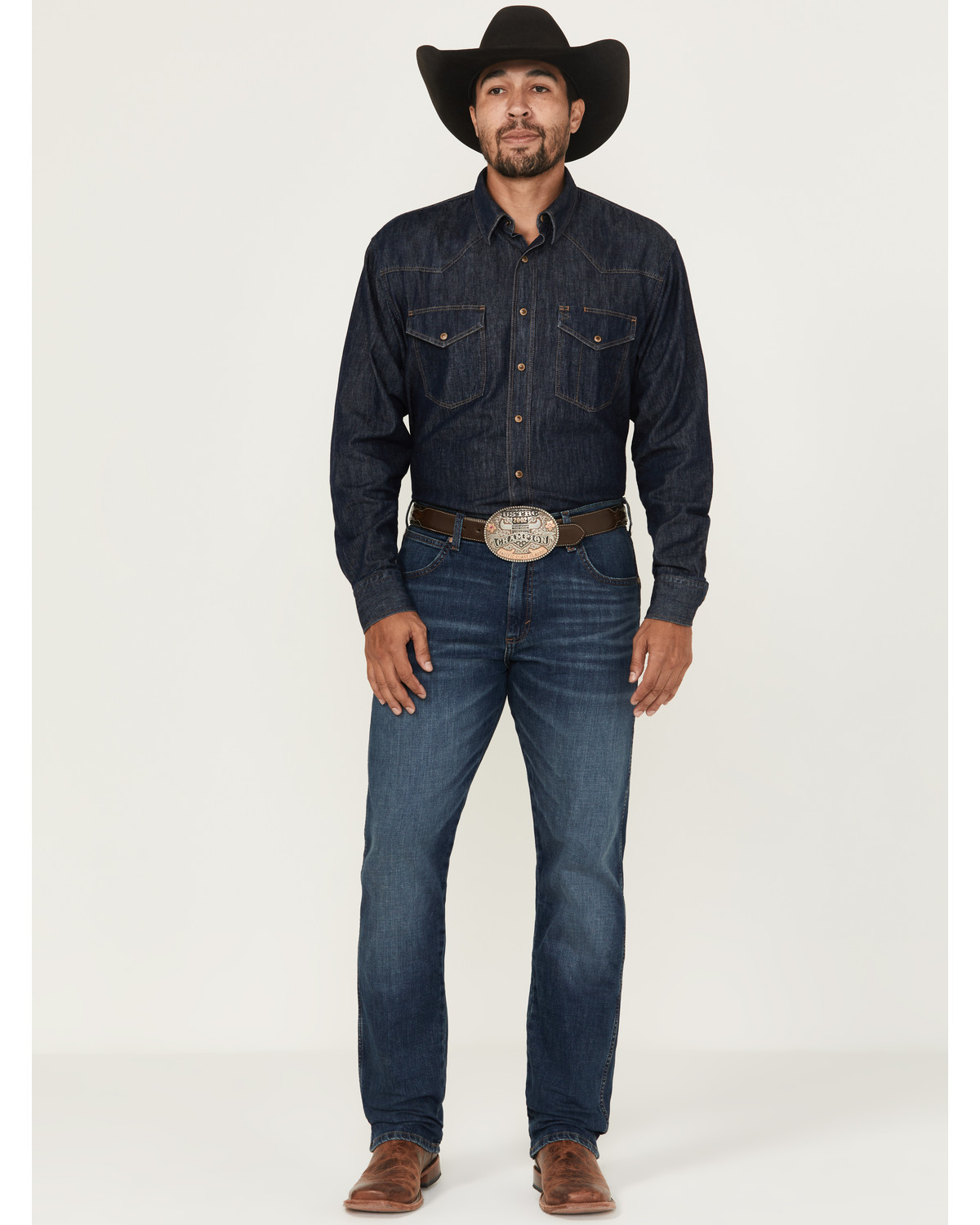 Wrangler Retro Men's Riviera Dark Wash Slim Straight Stretch Denim Jeans