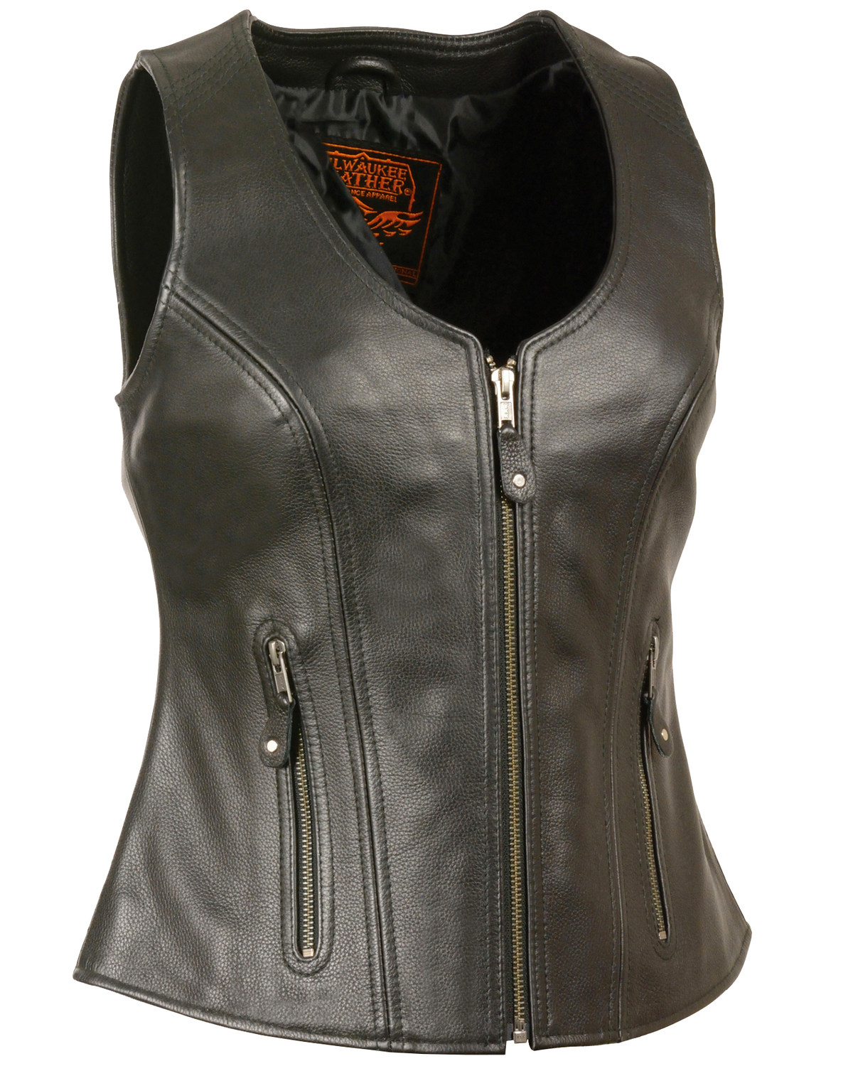 womens leather vest