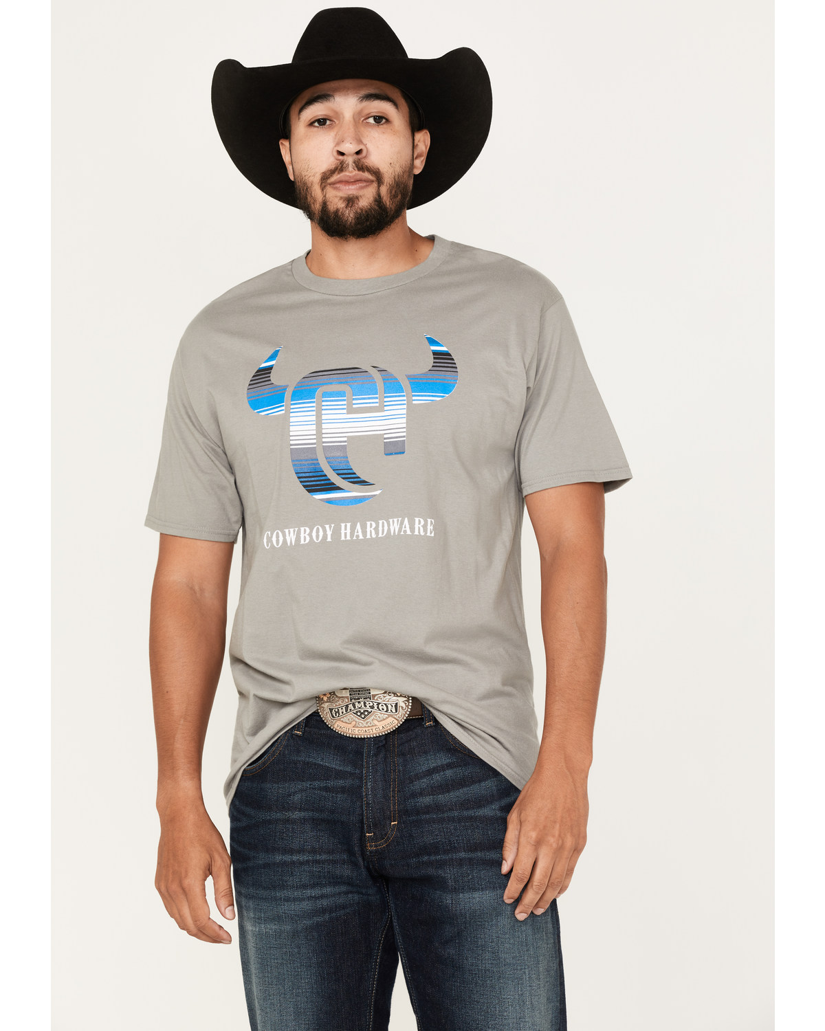 Cowboy Hardware Men's Serape Logo Graphic T-Shirt