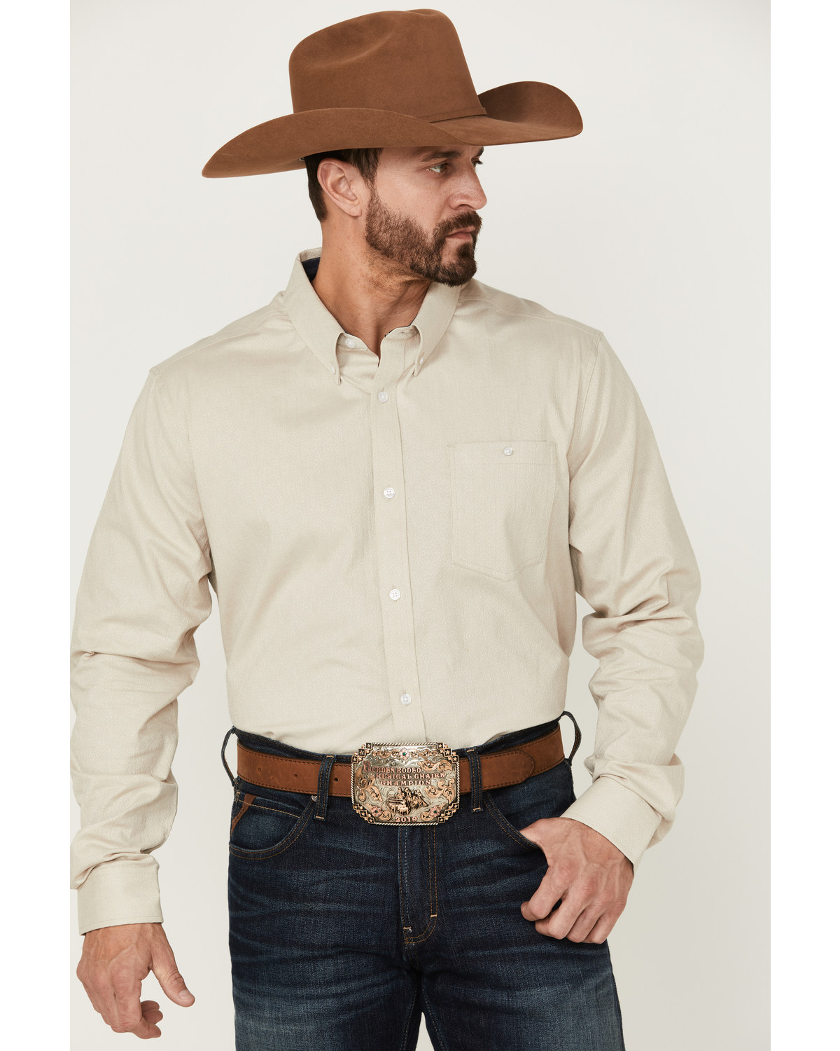 RANK 45® Men's Hazer Floral Print Long Sleeve Button-Down Western Shirt