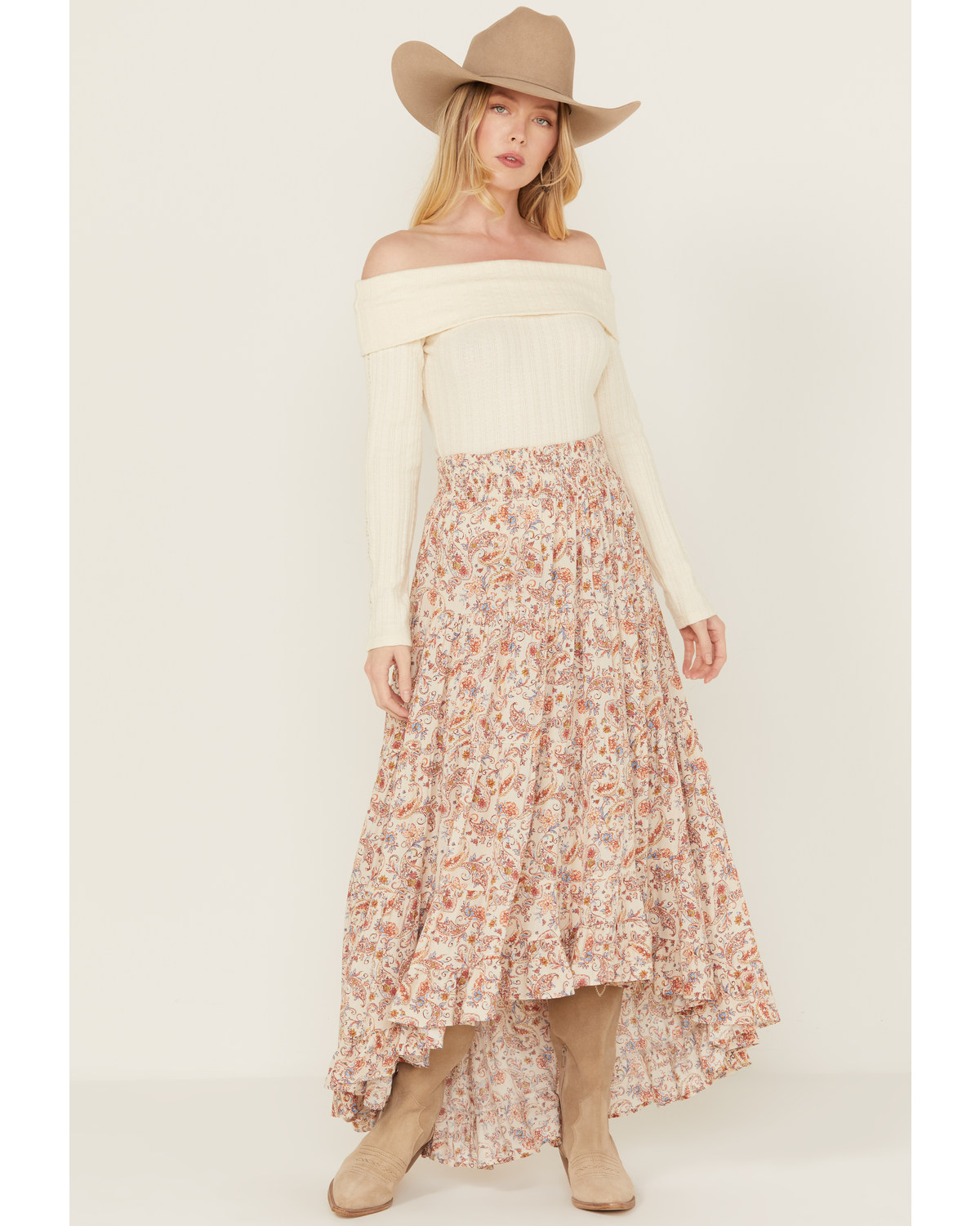 Wild Moss Women's Floral Print Skirt
