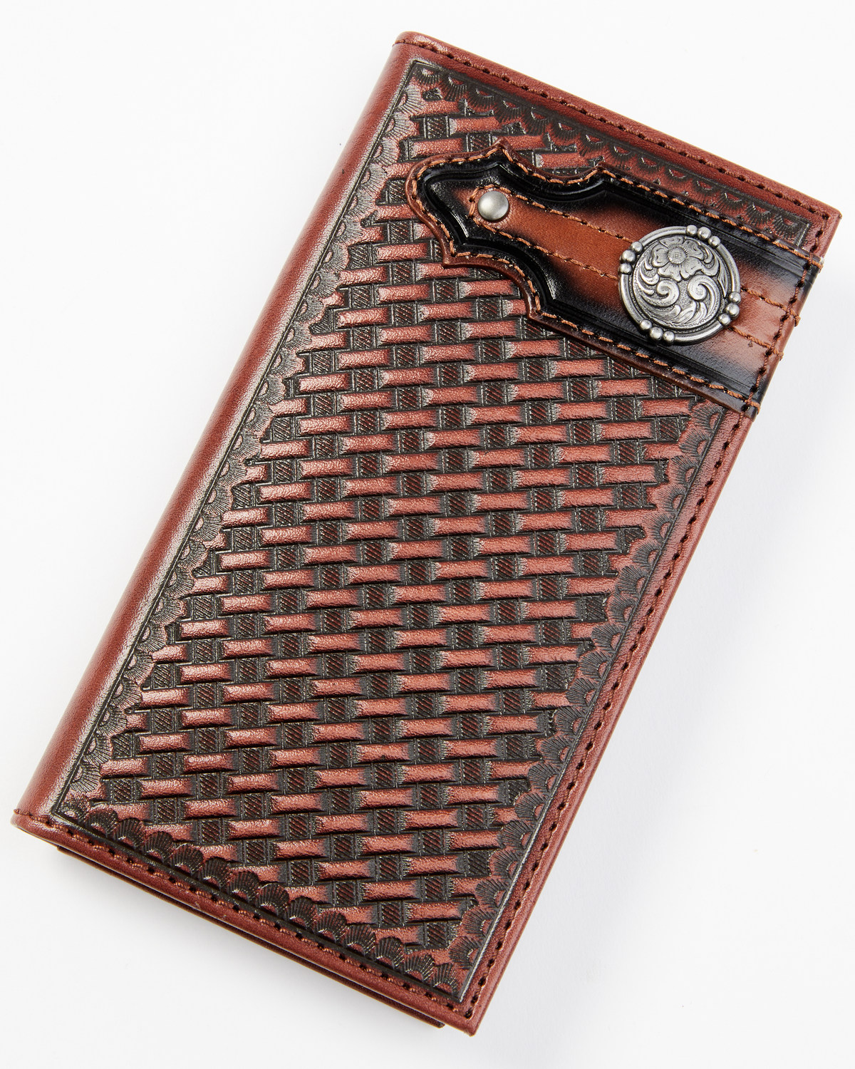 Cody James Men's Basketweave Concho Bi-Fold Rodeo Wallet