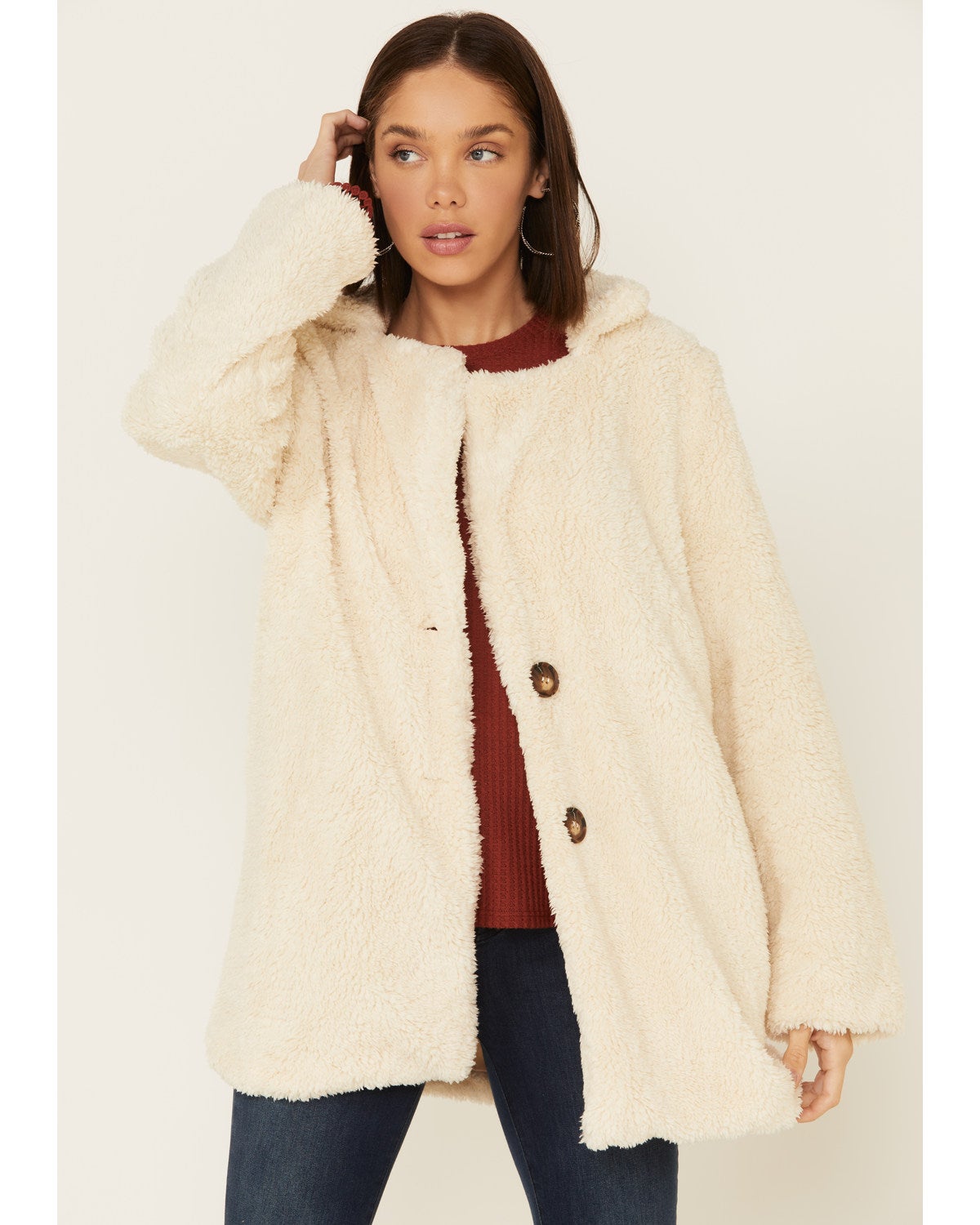 sherpa jacket cream
