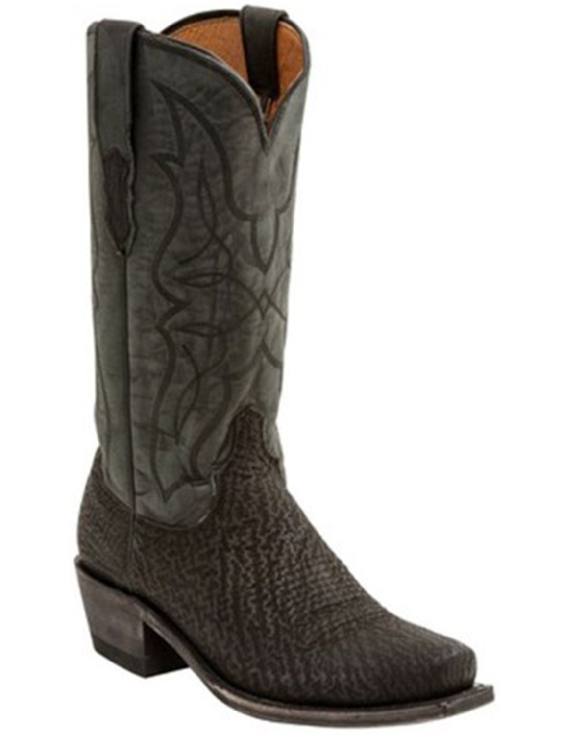 Lucchese Men's Handmade 1883 Carl Sanded Shark Western Boots - Square Toe