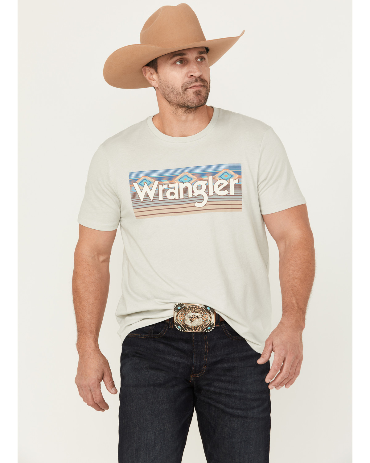 Wrangler Men's Southwestern Logo Short Sleeve Graphic T-Shirt