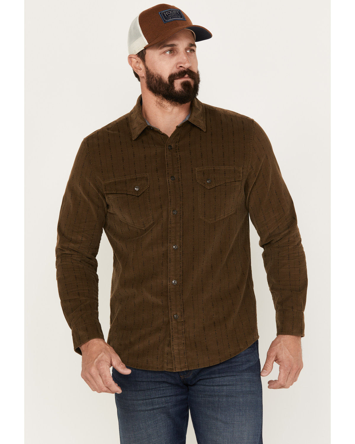 Pendleton Men's Corduroy Long Sleeve Western Snap Shirt